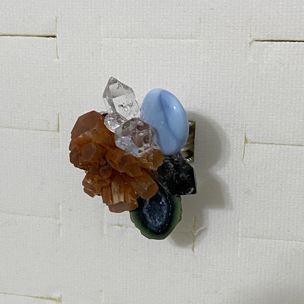 Unique Multicolor Gemstone Ring - image 4
